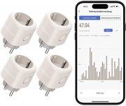 4er Pack Nooie Smart Wlan Steckdosen mit Strommessung, Sprach- und App Steuerung