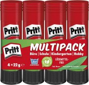 4er-Pack Pritt Klebestifte je 22g f&uuml;r Schule & B&uuml;robedarf