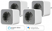 4er Pack Smart+ Plug Schaltbare Steckdose kompatibel mit ZigBee, Alexa, Google, Philips Hue 