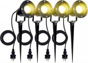 4er Set Jopassy LED Gartenleuchten mit Erdspie&szlig; GU10 Warmwei&szlig;