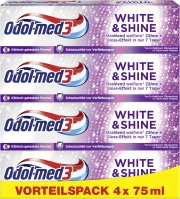 4x 75ml Odol-med3 White & Shine Zahnpasta