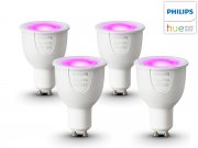 4x Philips Hue LED White and Colour Ambiance GU10