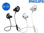 4x Philips kabellose BASS+ Bluetooth-Ohrh&ouml;rer (2x schwarz und 2x wei&szlig;)