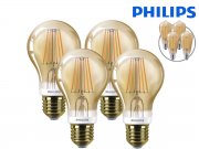 4x Philips LED Classic dimmbare Lampen