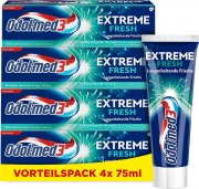 4x75ml Odol-med3 Extreme Fresh Zahnpasta f&uuml;r langanhaltende Frische