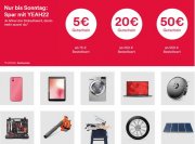 5, 20 oder 50 Euro Staffel-Rabatt auf Elektronik, Fashion, Auto, Haus und Garten und mehr bei Ebay