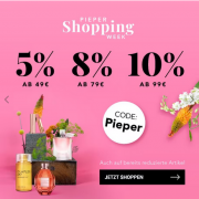5%, 8% oder 10% Staffel-Rabatt auf fast alles inkl. Sale bei Parf&uuml;merie Pieper