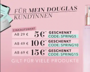 5 Euro, 10 Euro oder 15 Euro Staffelrabatt bei Douglas