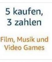 5 f&uuml;r 3 Aktion auf Film, Musik und Video Games (Amazon)