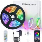 5 Meter RGB LED Streifen mit Fernbedienung , Bluetooth und Musik Sync