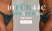 5 Slips f&uuml;r nur 23 Euro oder 10 Slips f&uuml;r nur 44 Euro bei Hunkem&ouml;ller