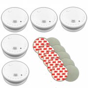 5 St&uuml;ck XELTYS Rauchmelder mit 10 Jahres Lithium Block Batterie & Magnethalter