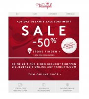 50% auf das gesamte Sale Sortiment in Triumph Shops