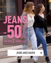 50% auf das zweite Denim Teil bei Pimkie