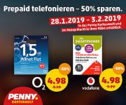 50% auf Prepaid Kartenguthaben bei Penny