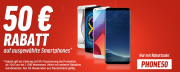 50 EUR Rabatt auf ausgew&auml;hlte Smartphones, so zB das Huawei P8Lite 2017 f&uuml;r 109&euro;