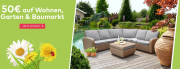 50 Euro Rabatt auf das Wohnen, Garten und Baumarkt Sortiment im Quelle Shop