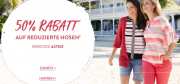 50% Extra-Rabatt auf bereits reduzierte Hosen f&uuml;r Damen und Herren im Adler Shop