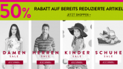 50% Extra-Rabatt On Top auf alle bereits reduzierte Artikel im Adler Shop