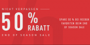 50% Rabatt auf alle Artikel im Outlet im Reebook Shop