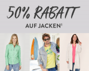 50% Rabatt auf alle Jacken, M&auml;ntel und Westen f&uuml;r Damen und Herren im Adler Shop