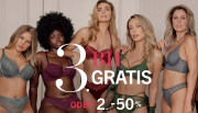 50% Rabatt auf den 2. BH oder der 3. BH gratis bei Hunkem&ouml;ller