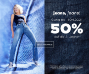 50% Rabatt auf die zweite Jeans bei Mister Lady
