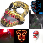 50% Rabatt auf Halloween Wire Light Masken