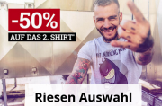 50% Rabatt auf jedes zweite Shirt im Warenkorb bei EMP