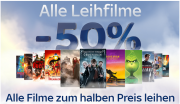 50 % Rabatt auf Leihfilme bei Sky