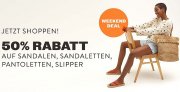 50% Rabatt auf Sandalen, Sandaletten, Pantoletten und Slipper f&uuml;r Damen und Herren bei Mirapodo