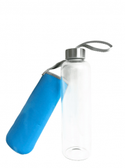 50% Rabatt Glasflasche Trinkflasche Tragbare 550ml blau nur EUR 9,50!!