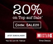 50% Rabatt im Sale + 20% Rabatt On Top auf alle Sale Artikel im Mustang Shop