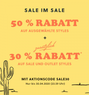 50% Rabatt im Sale + 30% Extra-Rabatt On Top im Fossil Shop