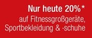 20% Rabatt auf Fitnessgro&szlig;ger&auml;te, Sportbekleidung und Schuhe z.B. GPS-Laufuhr nur 119,99 &euro;