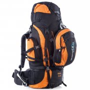 Skandika Rucksack Makalu, Schwarz/Orange, 87 x 34 x 30 cm, 1753 