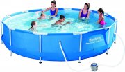 Bestway Frame Pool Steel Pro Set, blau, 366 x 76 cm 