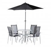 Gartenset nur 69,90 &euro; inkl. Versand - 4 St&uuml;hle, Tisch & Sonnenschirm *TOP