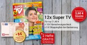 12 Ausgaben Super TV f&uuml;r nur 11,40 &euro; + 10,00 &euro; Geldpr&auml;mie als Scheck