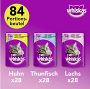 Whiskas Katzenfutter Multipack 1+ Fisch und Gefl&uuml;gel in Gelee 84x100g f&uuml;r 19,99 &euro;