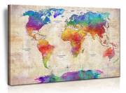 XXL - Art Design Weltkarte - Limited-Edition 120 x 80 cm f&uuml;r 23,95 &euro;