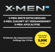 3 X-Men Filme als HD Download nur 9,99 &euro;