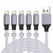 5er Pack GEJIN iPhone Daten- und Ladekabel Apple MFi Zertifiziert