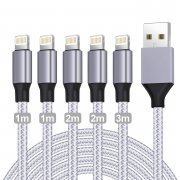 5er Pack GEJIN Lightning Lade- und Datenkabel Apple MFi Zertifiziert