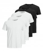 5er Pack JACK & JONES Basic T-Shirts (2x Schwarz, 3x Wei&szlig;) in XXXL f&uuml;r unter 28&euro;