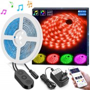 5m LED Streifen - Synchronisierung zur Musik durch APP Kontrolle