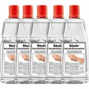 5x 1 Liter SONAX Hand Desinfektionsmittel