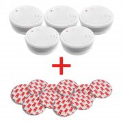 5x Brandwarnmelder Rauchmelder Feueralarm mit Magnethalterung 10 Jahresbatterie f&uuml;r 34,99&euro;