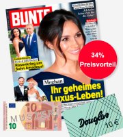 5x BUNTE testen und 10 Euro Geschenk deiner Wahl sichern - zeitlich limitiert