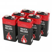 6 ANSMANN Alkaline Rauchmelder Batterien 9V/7 Jahre